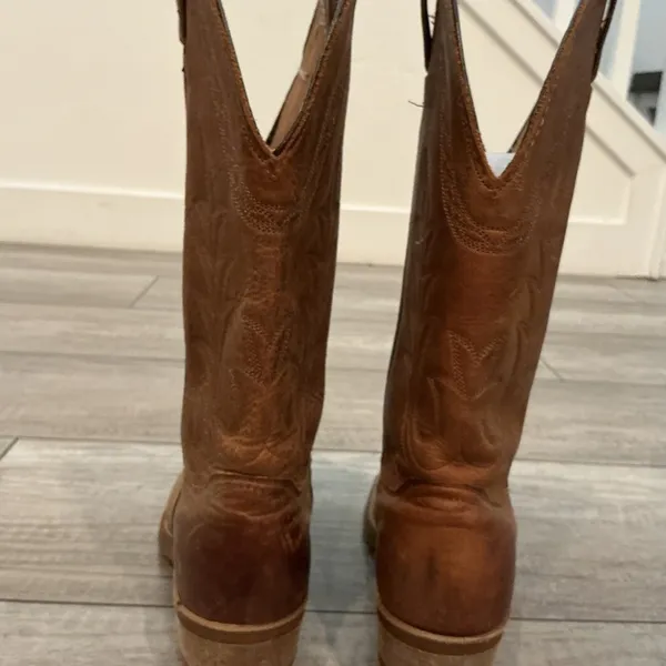 Abilene Women's Brown Leather Cowboy Boots size 5.5 M - Image 7