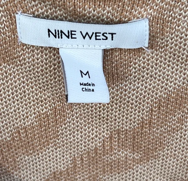 Nine West Animal Print Button Front Cardigan Sweater M - Preloved - Image 3
