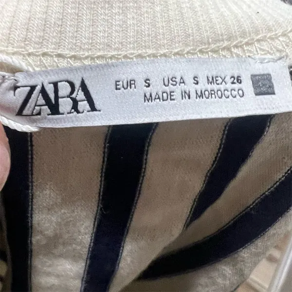 Zara Women's Nautical Striped Knot Crop Top Blue Sleeveless Size S - Image 6