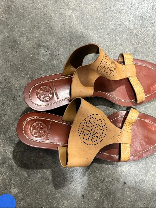 Tory Burch wedge slide sandals size 7.5 - Image 2