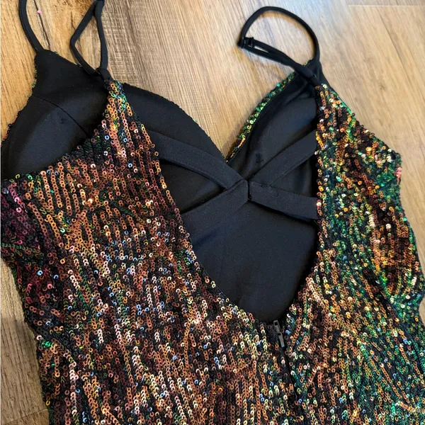 City Studio Multicolor Sequin Bodycon Mini Dress juniors size 7 - Image 5