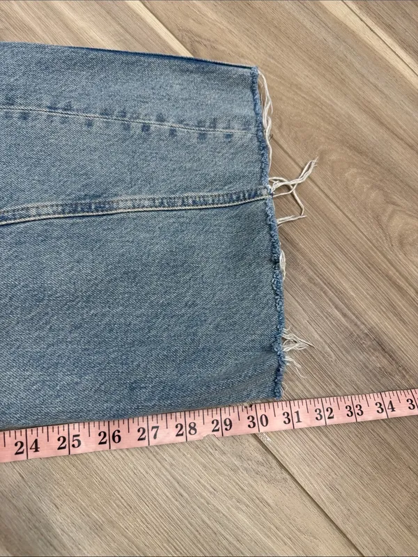 Zara deconstructed high rise wide leg jeans size 6 - Image 10