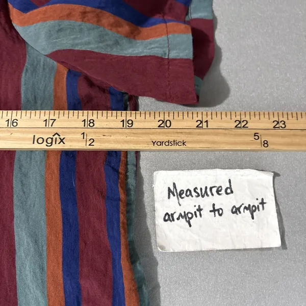Madewell Striped Tie Front Top Size Medium Rosalinda Beachy Retro Summer Blouse - Image 8