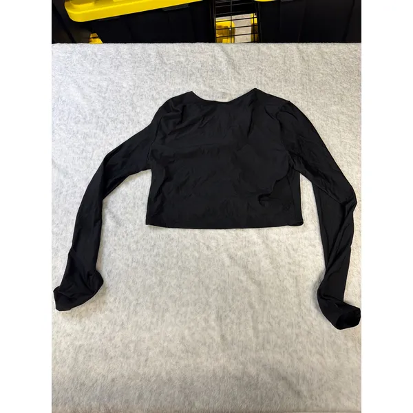 Calia Womens LS‎ Ruched Rash Guard Pure Black WSA34801B Size M NWT - Image 6
