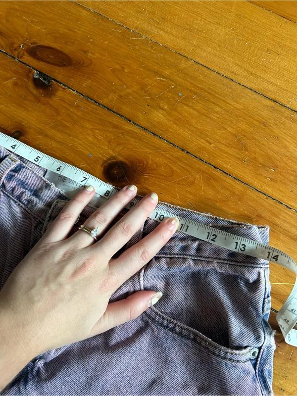 Calvin Klein vintage purple wash distressed shorts 28 - Image 10