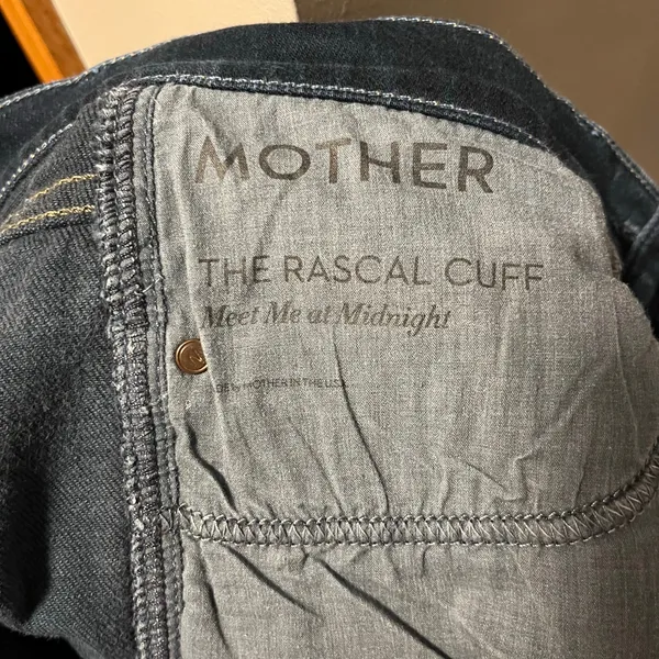 Mother The Rascal Cuff Meet Me at Midnight Jeans Women's 26 Dark‎ Wash Denim - Image 8