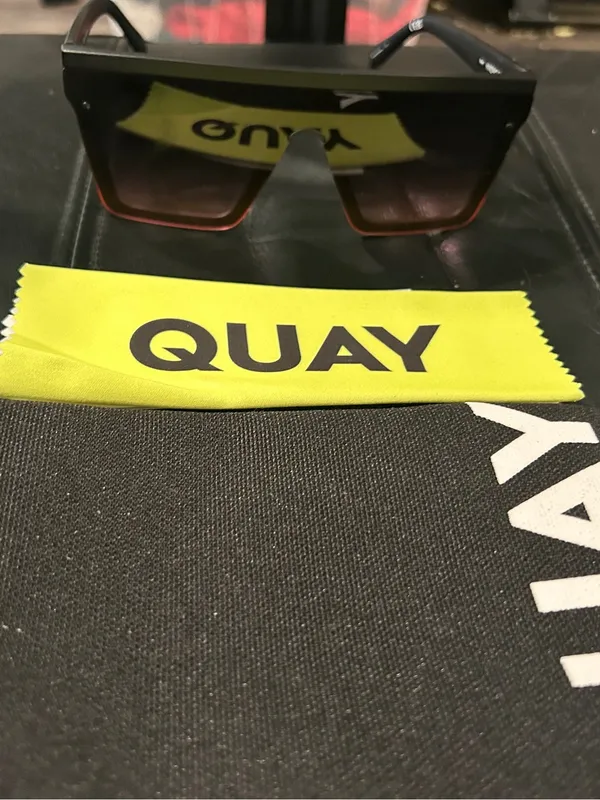Quay Hindsight Oversized Square Shield Sunglasses - Purple Gradient New - Image 10