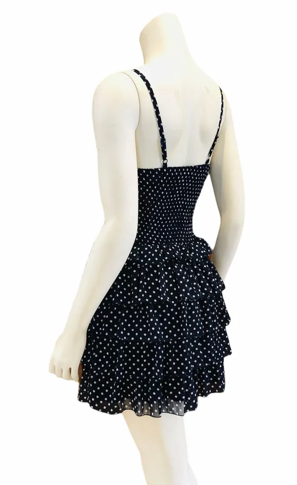 Blue & White Polka Dot Dress Size M - Image 6