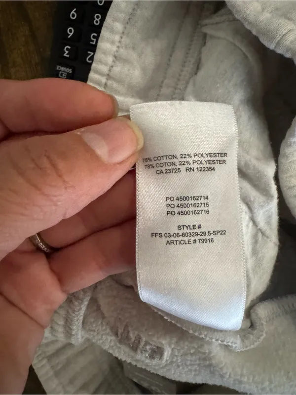 Aritzia TNA Cozy Fleece Boyfriend Jogger Sweatpants Gray Heather Size Small - Image 9