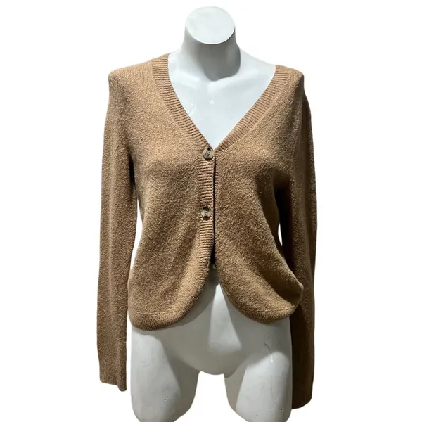 Madewell Women's Brown V-Neck Cardigan Sweater Size S Long Sleeve - Image 5