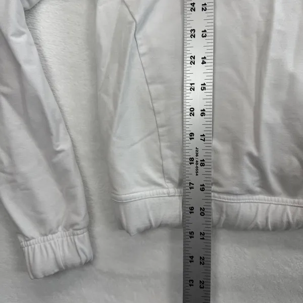 Lululemon White Hoodie Size 8 Long Sleeve Drawstring‎ Pullover Casual - Image 3