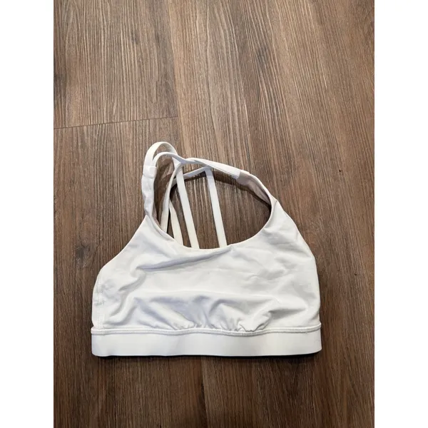 Lululemon Free to Be Bra Wild White Strappy Sports Bra Size 4 LW2540S - Image 3
