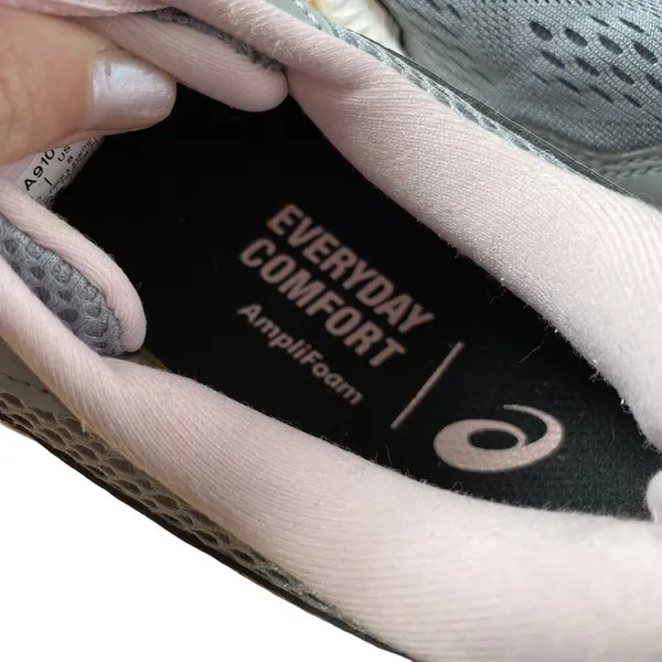 Asics everyday comfort amplifoam design gray pink size 8 sneakers‎ running shoes - Image 3
