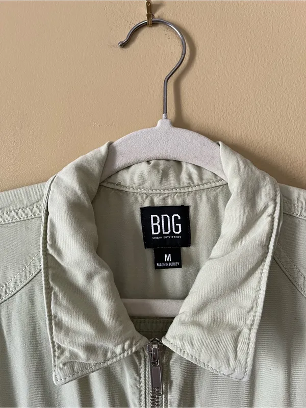 BDG Short-Sleeve Utility Jumpsuit in Light Green - Image 8