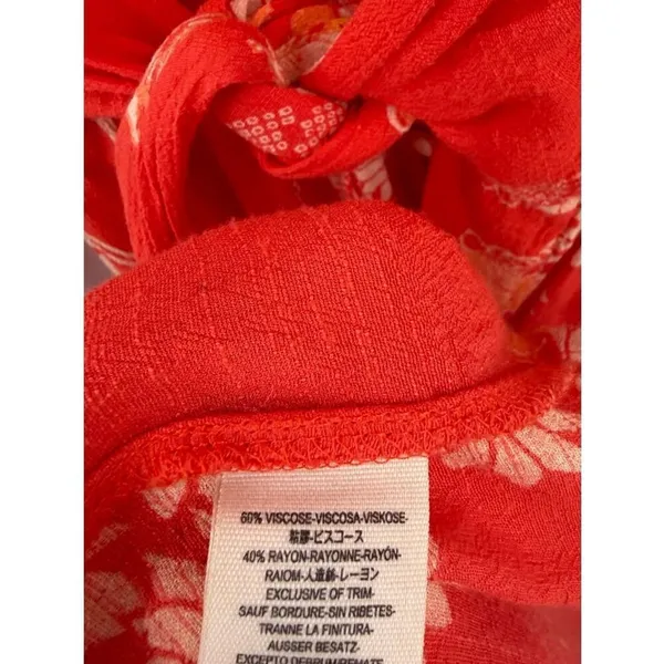 Free People hot pepper combo mixed print twist button front midi dress women’s S - Image 5