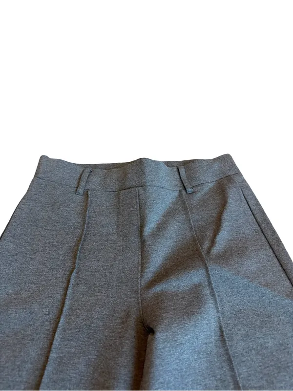 Quince Charcoal Ultra Stretch Ponte Flare Leg Trouser Pants Front Medium Women's - Image 2