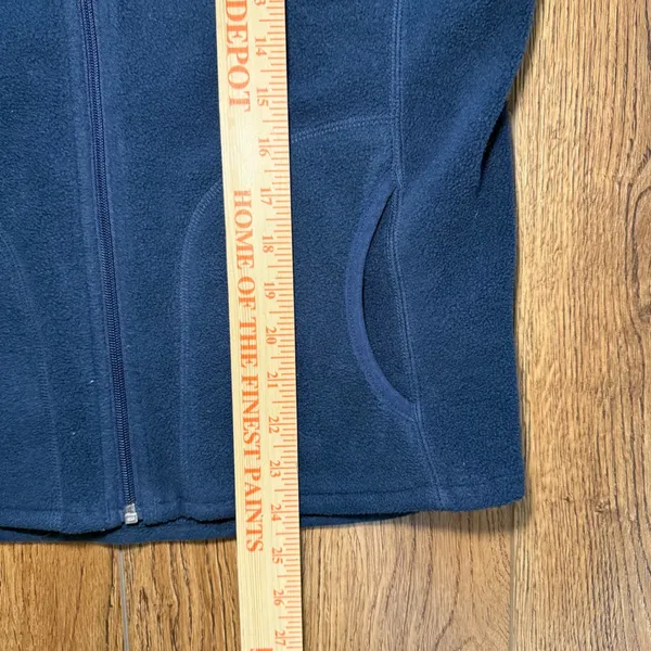 Woolrich Fleece Vest Navy Blue Full‎ Zip Pockets Womens Size Medium Gorpcore - Image 5