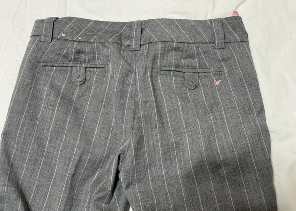 Vintage American Eagle gray with white pinstripe boot cut slacks - Image 4