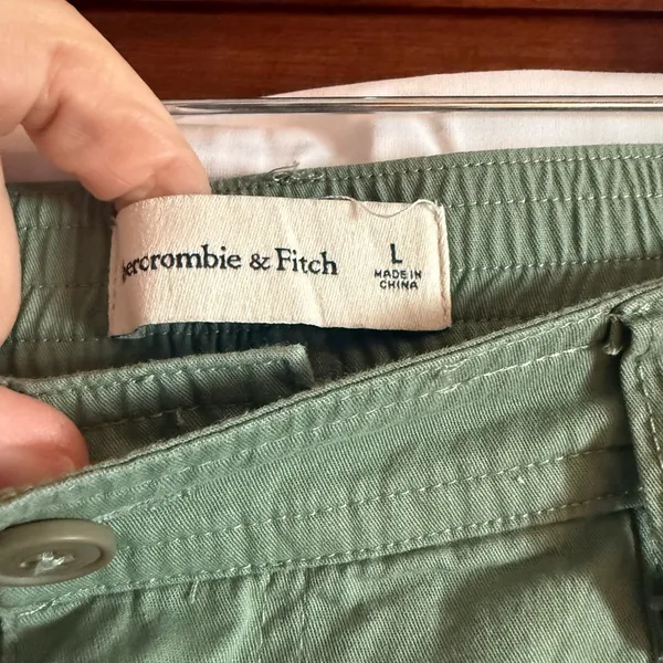 Abercrombie & Fitch Green Wide Leg Pants Relaxed Fit - Image 2