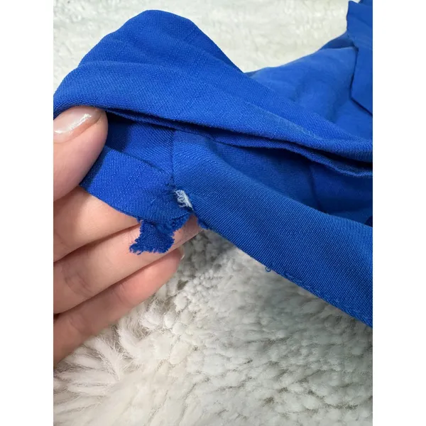Gianni Bini Trina Maxi Dress XS Blue Halter Cutout Tie Back A Line Wedding Guest - Image 5