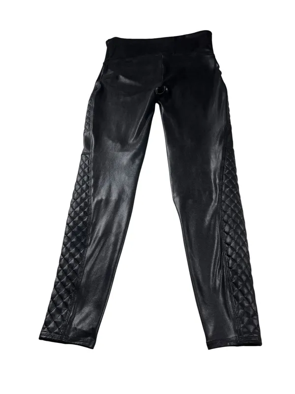Spanx Quilted Moto Black High Rise Leggings Women’s Size Large - Image 11