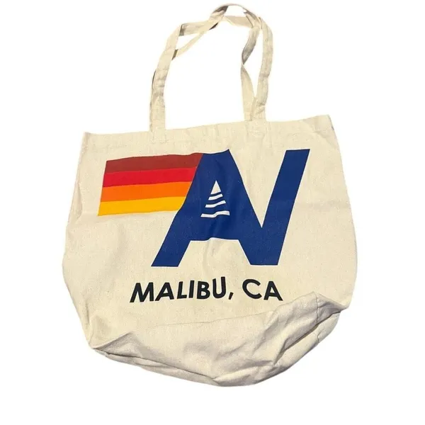 Aviator Nation Malibu CA Tote Bag Canvas Beach Shopper - Image 2