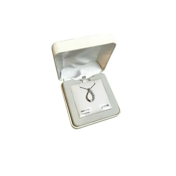 Diamond Luxe simulated Diamond Twist Pendant Sterling Silver Necklace NEW - Image 5