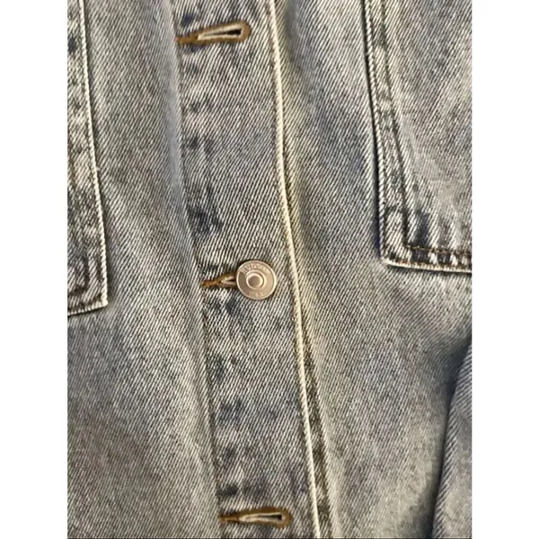 Hudson Denim Button-up Oversized Denim Shirt Jacket in Retro Wash NWT, Size XXL - Image 7