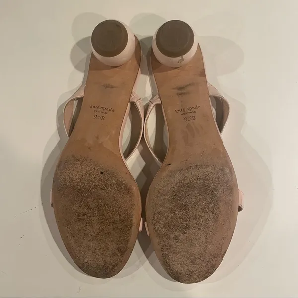Kate Spade Palm Springs Sandals Women 8.5B Pale Dogwood Patent Leather Slide - Image 13