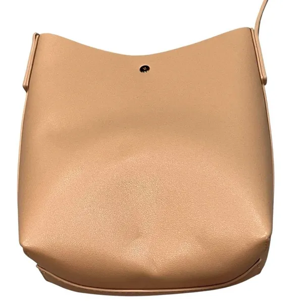 NEW SAMARA Tan Vegan Leather Crossbody Purse Bag - Image 4