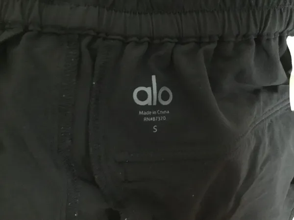 Alo Yoga Black Nylon Spandex Cargo Jogger Athletic Pants Women's Size S - Image 3