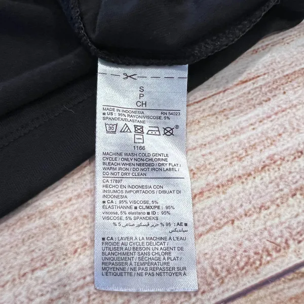 Old Navy Maternity Small Black Sleeveless Front Tie Jersey Midi Dress Scoop Neck - Image 5