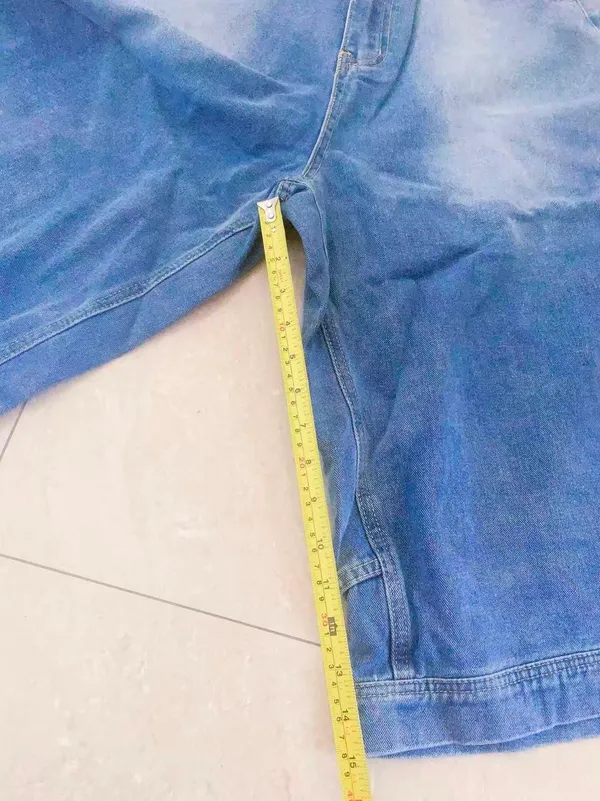 Women’s Wide Leg Baggy Denim Shorts Y2K Streetwear Vintage Washed Jean Bermuda - Image 7