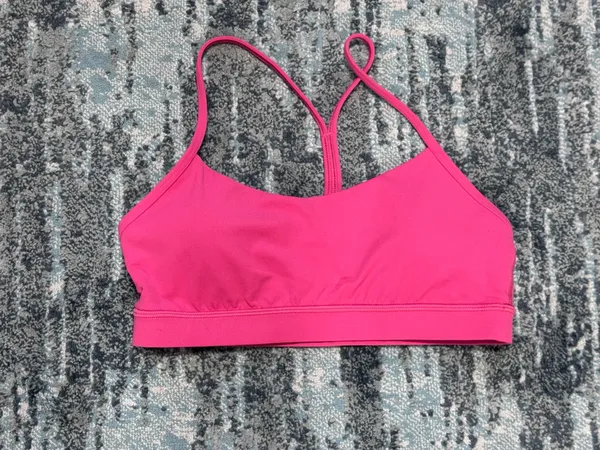 Lululemon Flow Y Bra Sports 10 Passionate Pink - Image 3