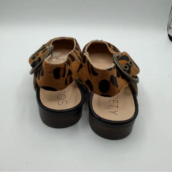 Sole Society Topanga Leopard Calf Hair Slingback Flats Buckle Women’s 5.5 - Image 4
