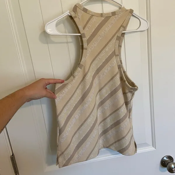 EUC | Free‎ People women’s striped high neck cut tank top — small - Image 5
