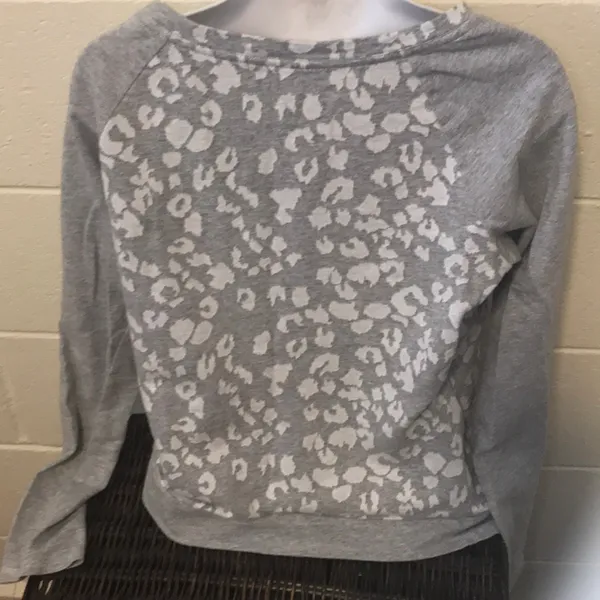 - Leopard print gray sweater Ann Taylor loft small - Image 6