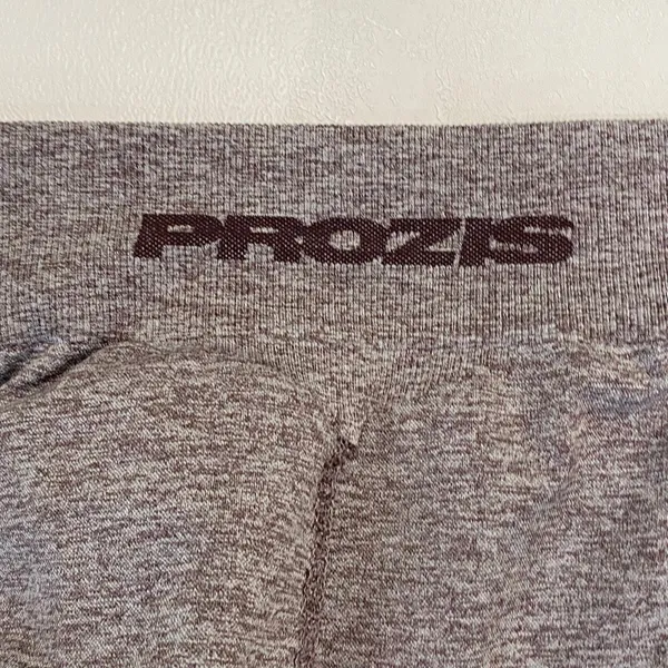 Prozis Seamless Leggings Size L Gray High Waist Sculpting Gym Activewear - Image 7