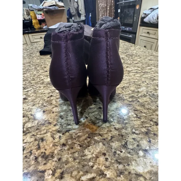Pedro Garcia Lace Up Purple Satin Heel Bootie Practical Magic Witchy Sexy - Image 5