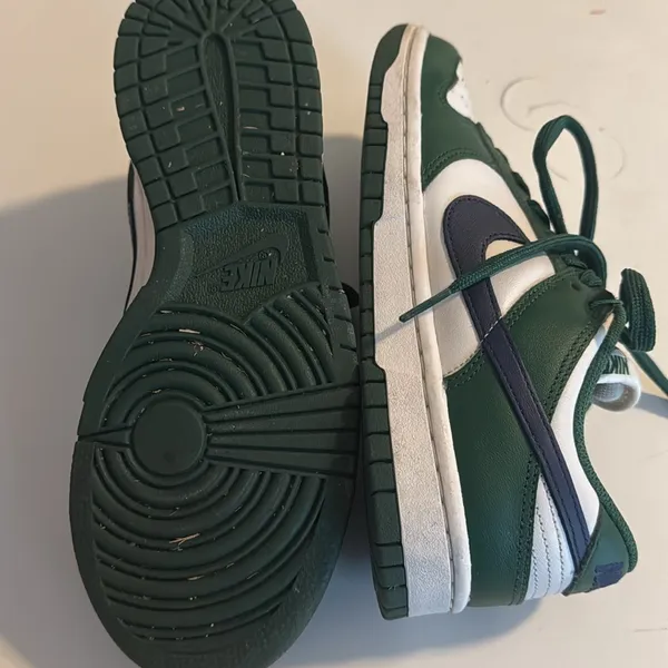 Nike Green and White Low-Top Athletic Sneakers - Image 3