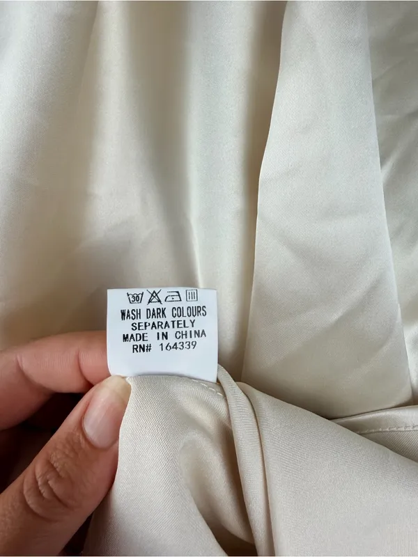 Petal & Pup Luella One-Shoulder Satin Slipdress size 8 in pearl white - Image 10