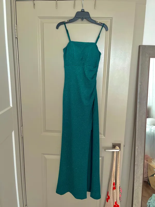 Crystal Doll Emerald sparkly formal maxi dress - Image 2