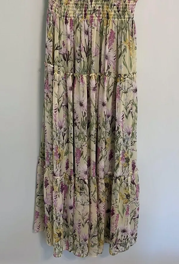 Taylor Floral Halter Neck Chiffon Dress- Size 6 - Image 10