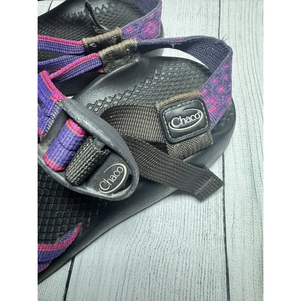 Chacos Women's Sz. 7M Purple Striped Hiking Outdoors Adjustable Strappy Sandals - Image 6