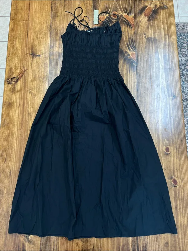 J. Crew Reverie dress cotton poplin in Black Size XS Midi NWT - Image 6