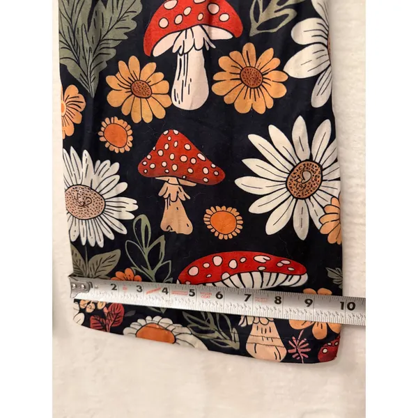 Unbranded Mushroom Daisy Floral Flare Pants Womens Small Retro Boho Bell Bottoms - Image 7