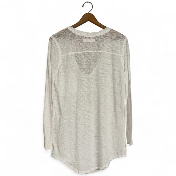 We The Free Betty Long Sleeve V Neck Pocket Tee‎ Shirt Women's Small Slub Knit - Image 4