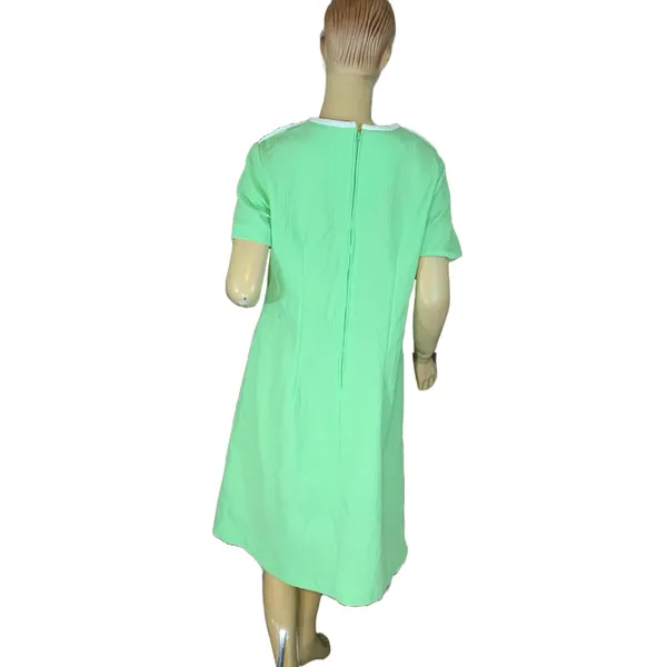 Vintage Holly Hill 1960'S Green Shift Dress (Appx Large) - Image 4