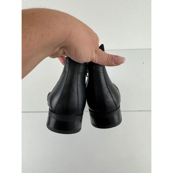 Vionic Sawyer Black Leather Wingtip Chelsea Ankle‎ Boots Size 7 Preppy Orthotic - Image 3