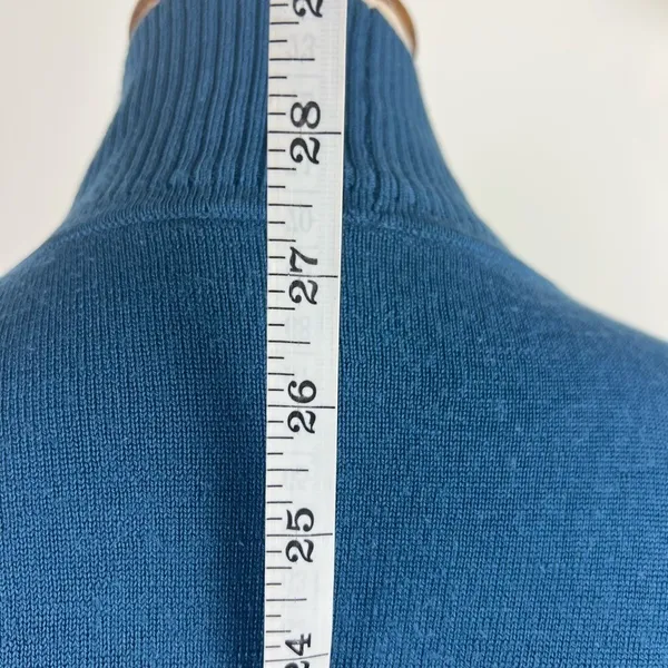 Lululemon Merino Sit In Lotus Wrap II Petrol Blue Open Front Cardigan Size 6 - Image 7